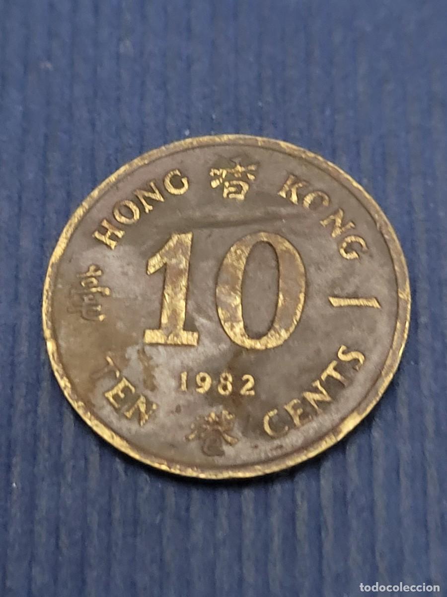 Monedas antiguas de Asia: Moneda 10 centavos 1982 Hong-Kong - Foto 2