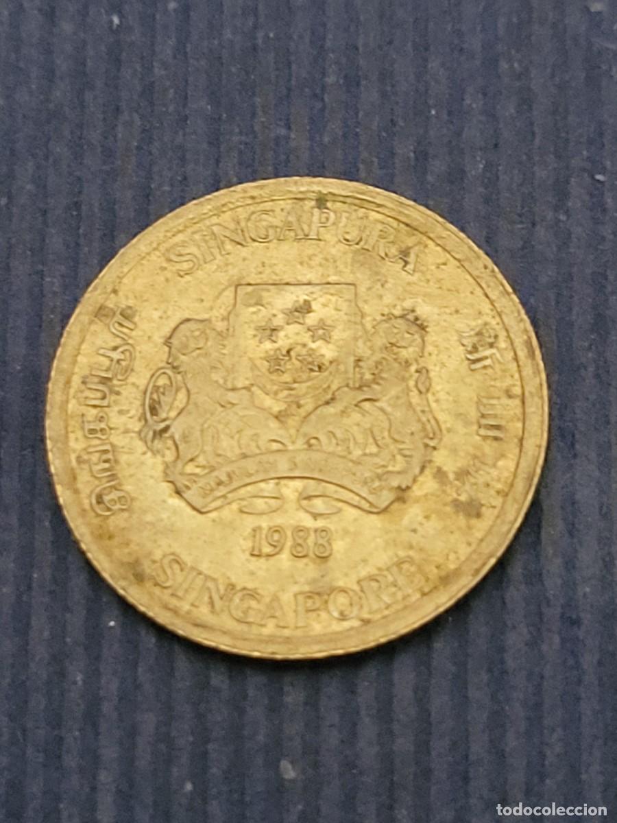 Monedas antiguas de Asia: Moneda 5 centavos 1988 Singapur - Foto 1