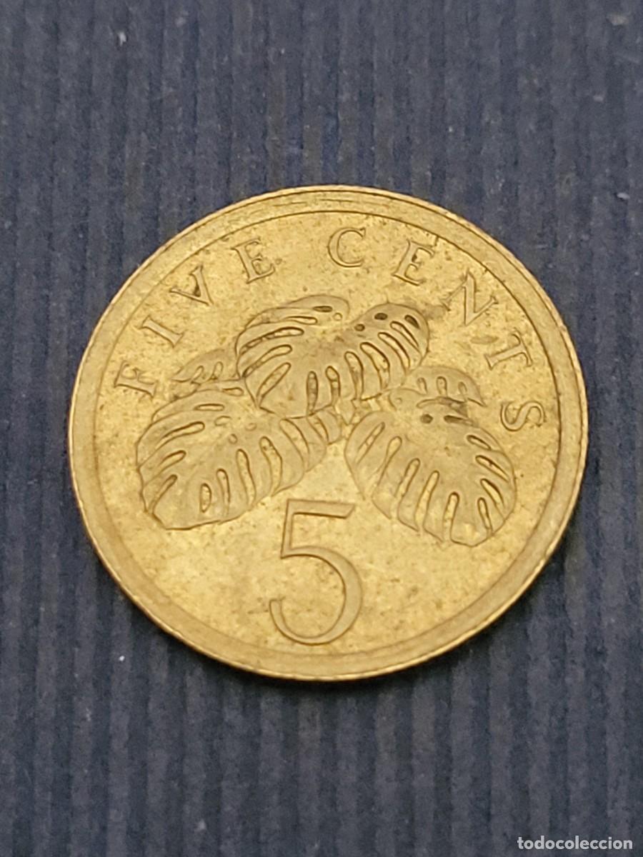 Monedas antiguas de Asia: Moneda 5 centavos 1988 Singapur - Foto 2