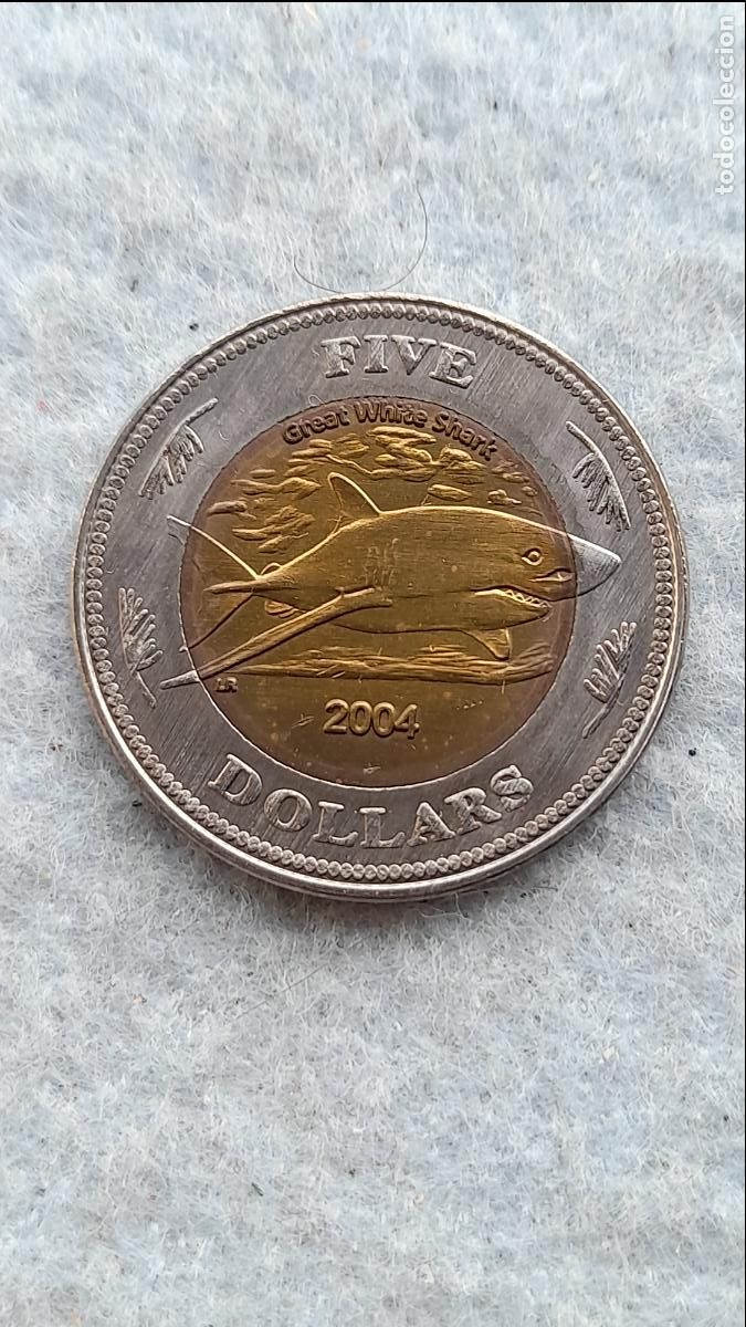 Monedas antiguas de Asia: Islas Cocos. 5 D&oacute;lares. A&ntilde;o 2004. Sin circular. - Foto 1