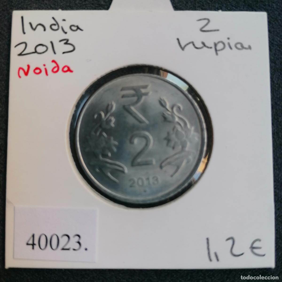 Monedas antiguas de Asia: India 2 rupias 2013 Noida - Foto 1