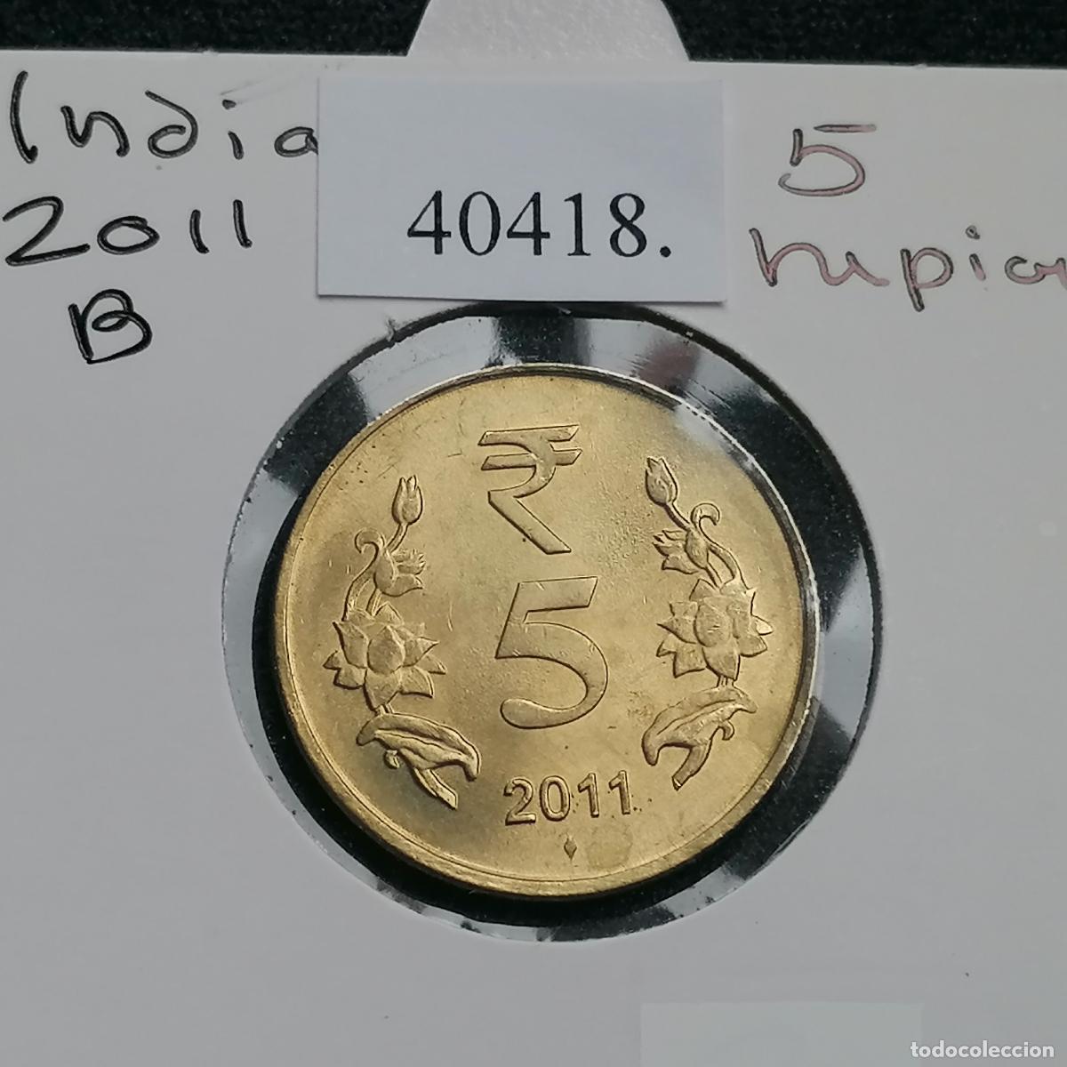Monedas antiguas de Asia: India 5 rupias 2011 B - Foto 1