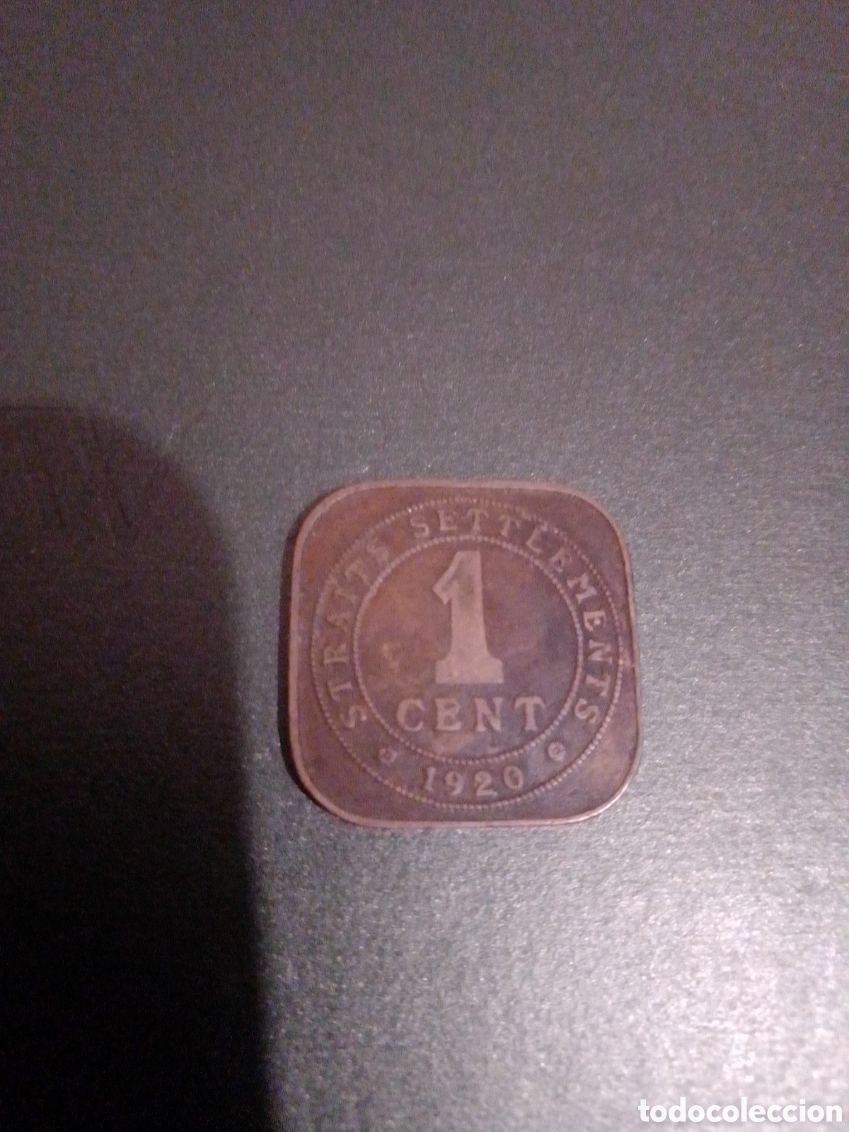 Monedas antiguas de Asia: STRAITS SETTLEMENTS - 1 Cent - 1920 Jorge V - Foto 2