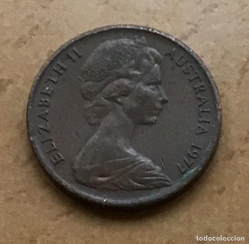 Monedas antiguas de Asia: 1 centavo de Australia. A&ntilde;o 1977 - Foto 2