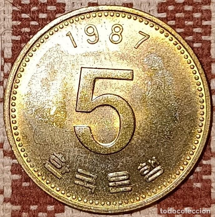 Monedas antiguas de Asia: Moneda de 5 won de 1987 - Corea del Sur - Foto 2