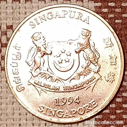Monedas antiguas de Asia: Moneda de 1 centavo de 1994 - Singapur - Foto 2