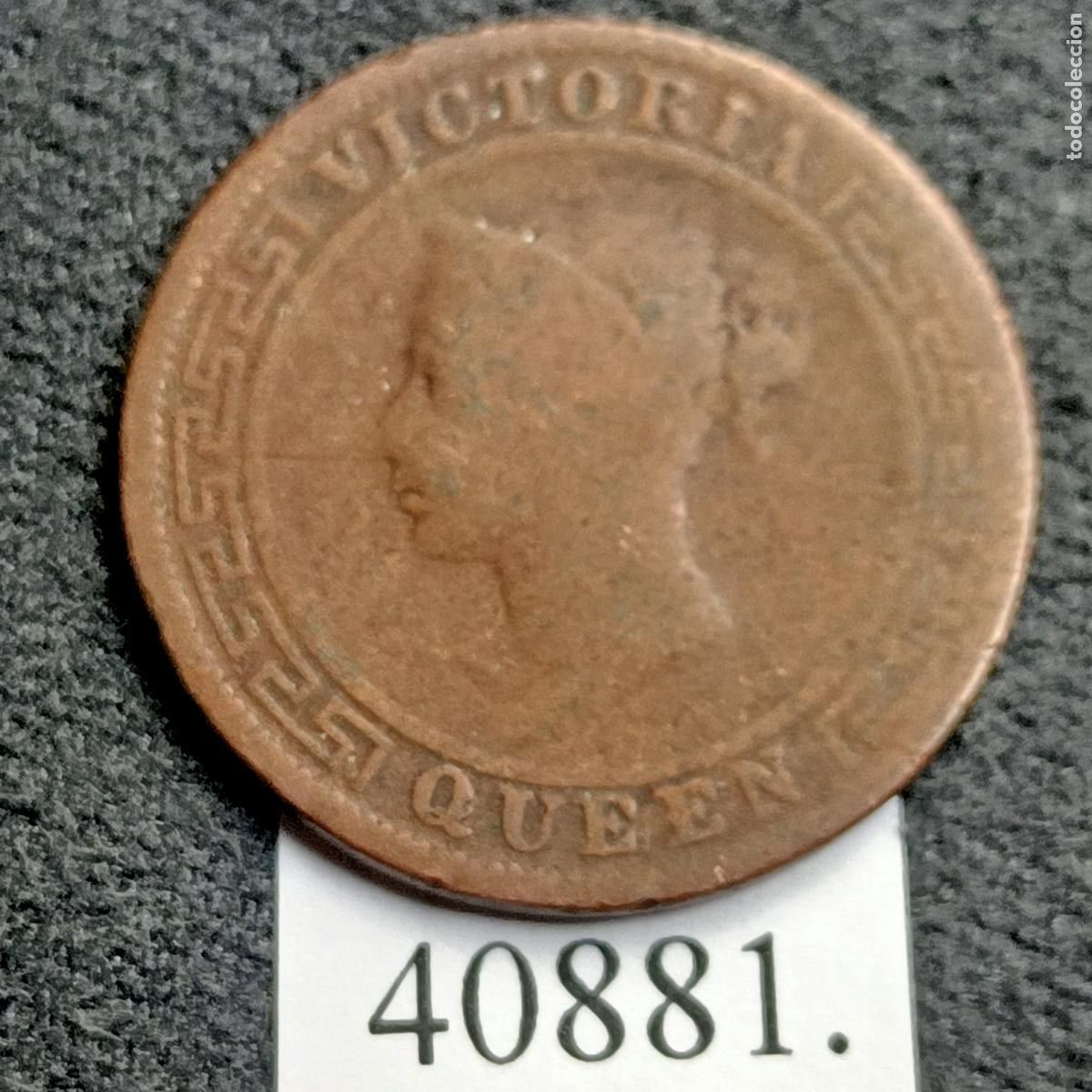 Monedas antiguas de Asia: Ceylan 1 c&eacute;ntimo 1870, hoy Sri Lanka - Foto 1