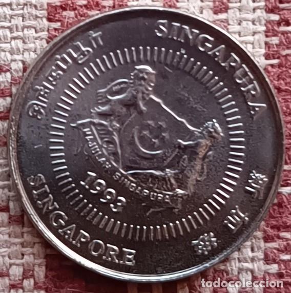 Monedas antiguas de Asia: Moneda de 10 cents de 1993 - Singapur - Foto 1