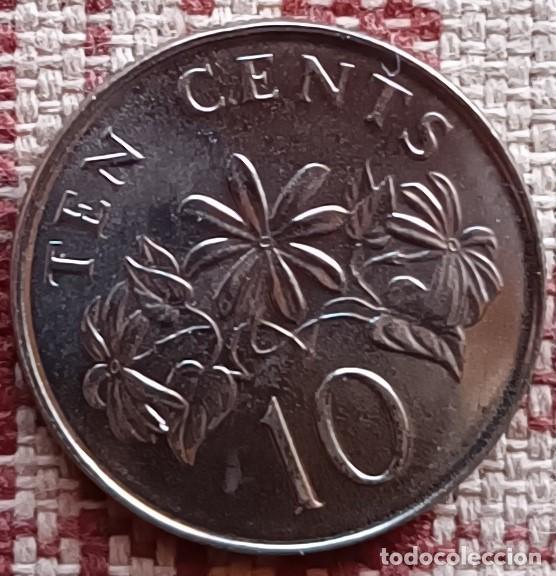 Monedas antiguas de Asia: Moneda de 10 cents de 1993 - Singapur - Foto 2