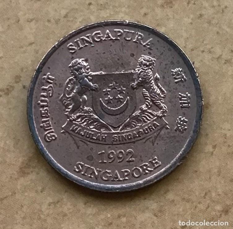 Monedas antiguas de Asia: 1 centavo de Singapur. A&ntilde;o 1992 - Foto 1