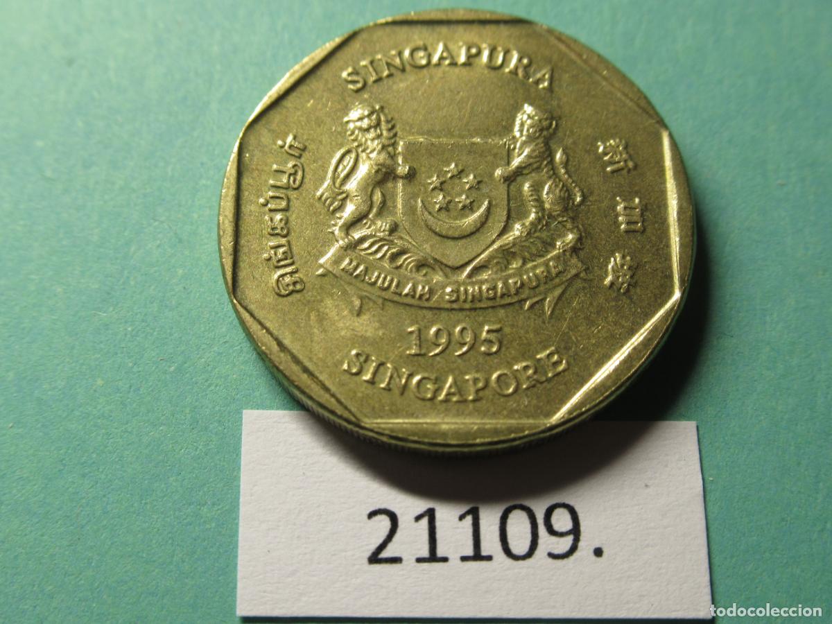Monedas antiguas de Asia: Singapur 1 dolar 1995 - Foto 2