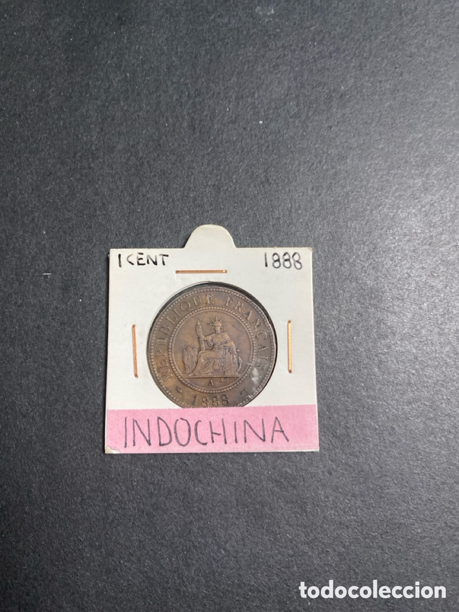Monedas antiguas de Asia: Moneda de Indochina 1 cent - Foto 1