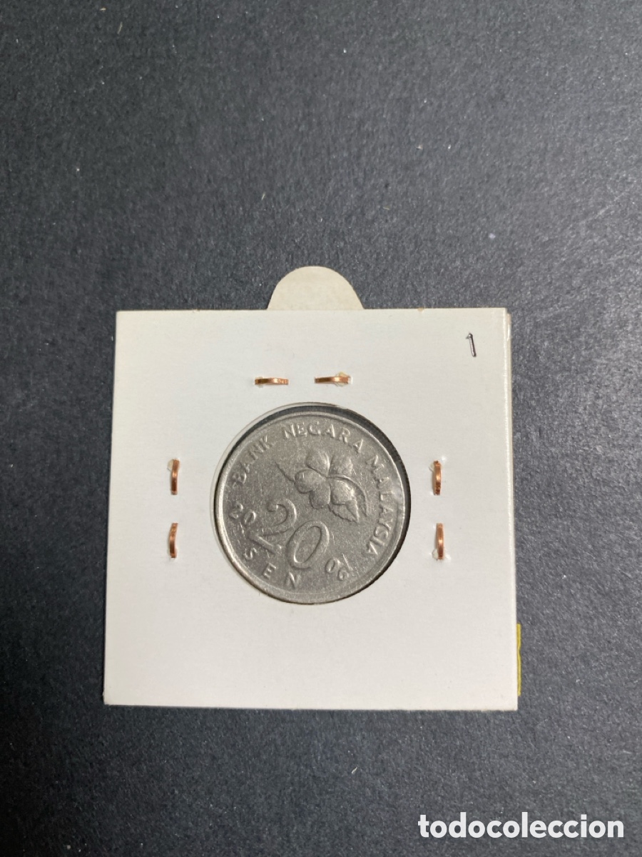 Monedas antiguas de Asia: Moneda de Malasia 20 sen - Foto 2