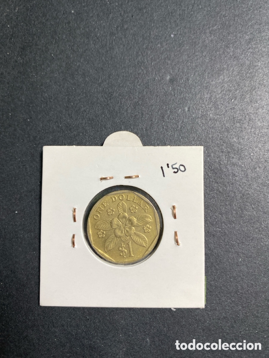 Monedas antiguas de Asia: Moneda de Singapur 1 dollar - Foto 2