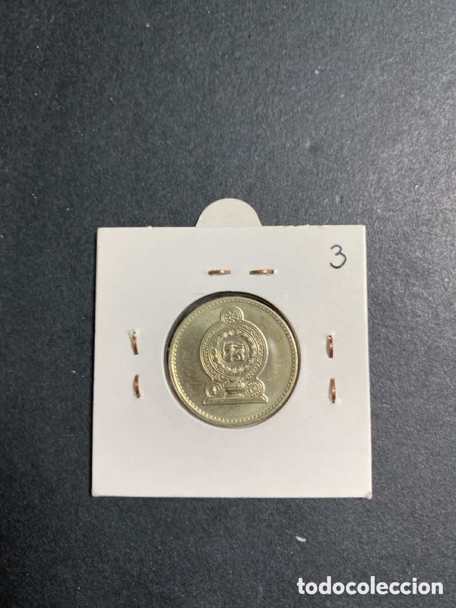 Monedas antiguas de Asia: Moneda de Sri Lanka 5 rupees - Foto 2