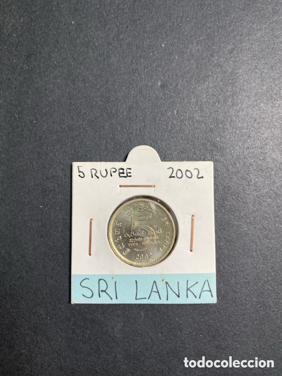 Monedas antiguas de Asia: Moneda de Sri Lanka 5 rupees - Foto 1