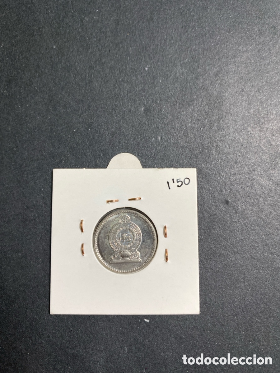 Monedas antiguas de Asia: Moneda de Sri Lanka 50 cent - Foto 2