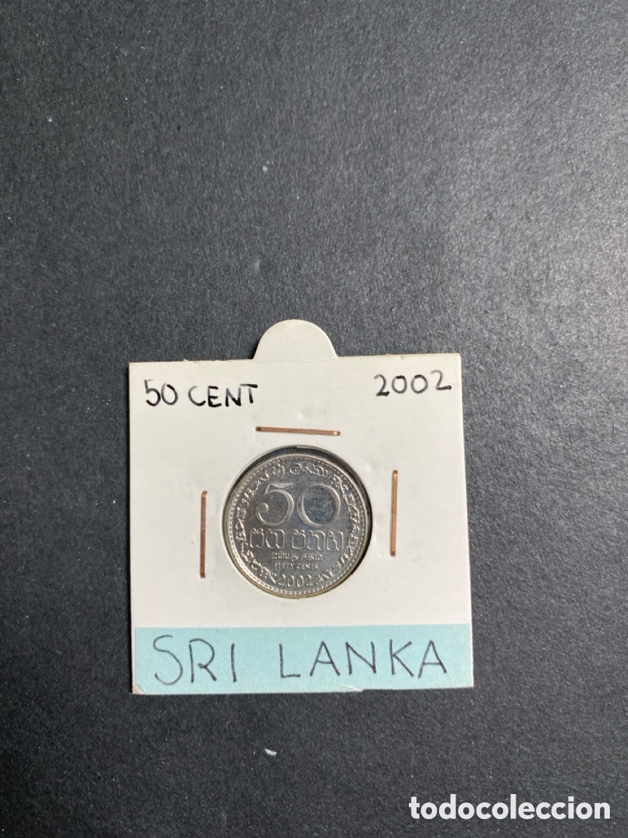 Monedas antiguas de Asia: Moneda de Sri Lanka 50 cent - Foto 1