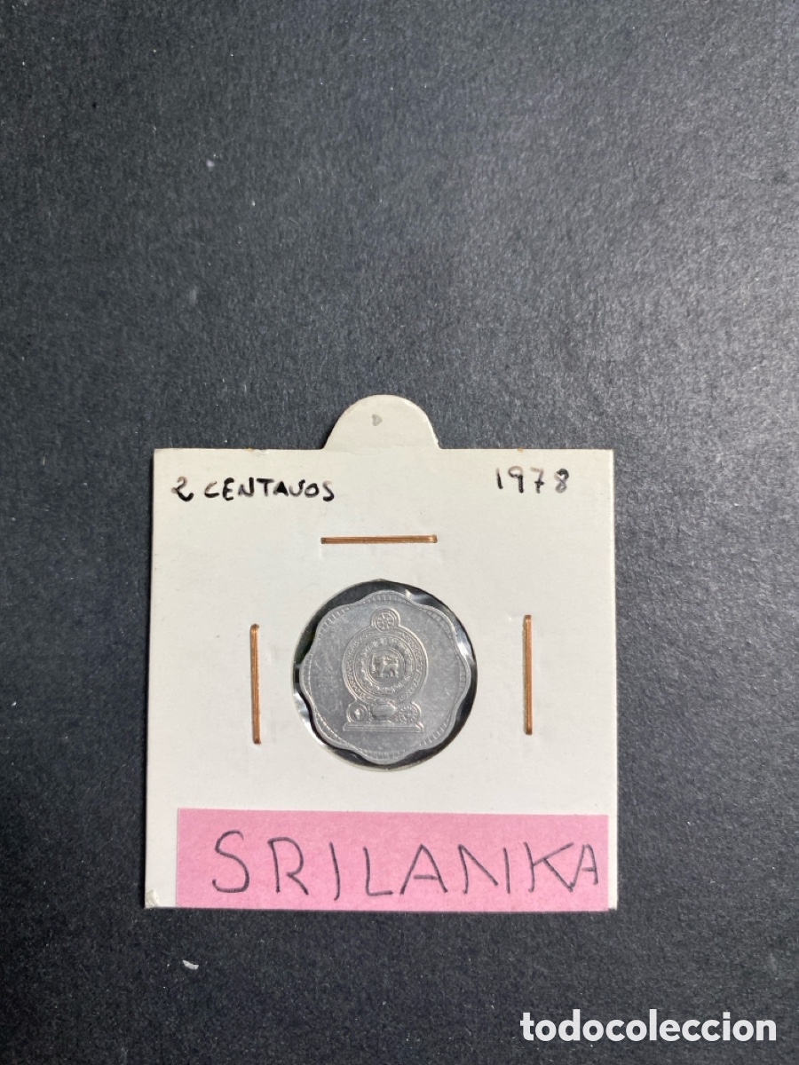Monedas antiguas de Asia: Moneda de Sri Lanka 2 cent - Foto 1