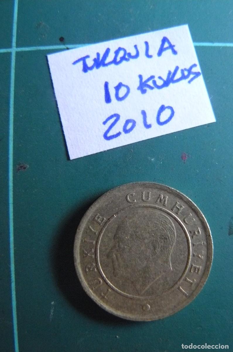 Monedas antiguas de Asia: Moneda de Turquia 10 Kurus 2010 - Foto 2