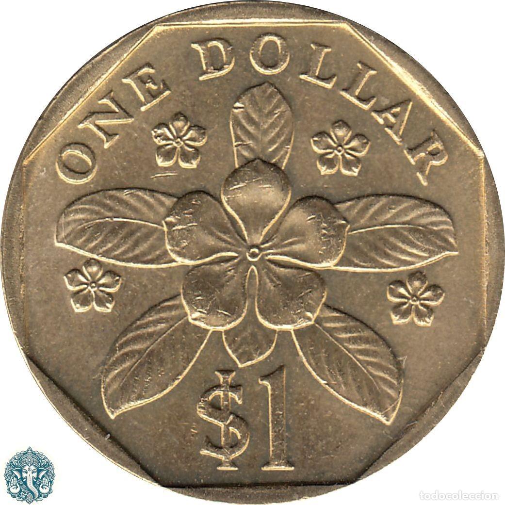 Monedas antiguas de Asia: SINGAPUR 1 Dolar 1989 KM#54b canto normal - Foto 1