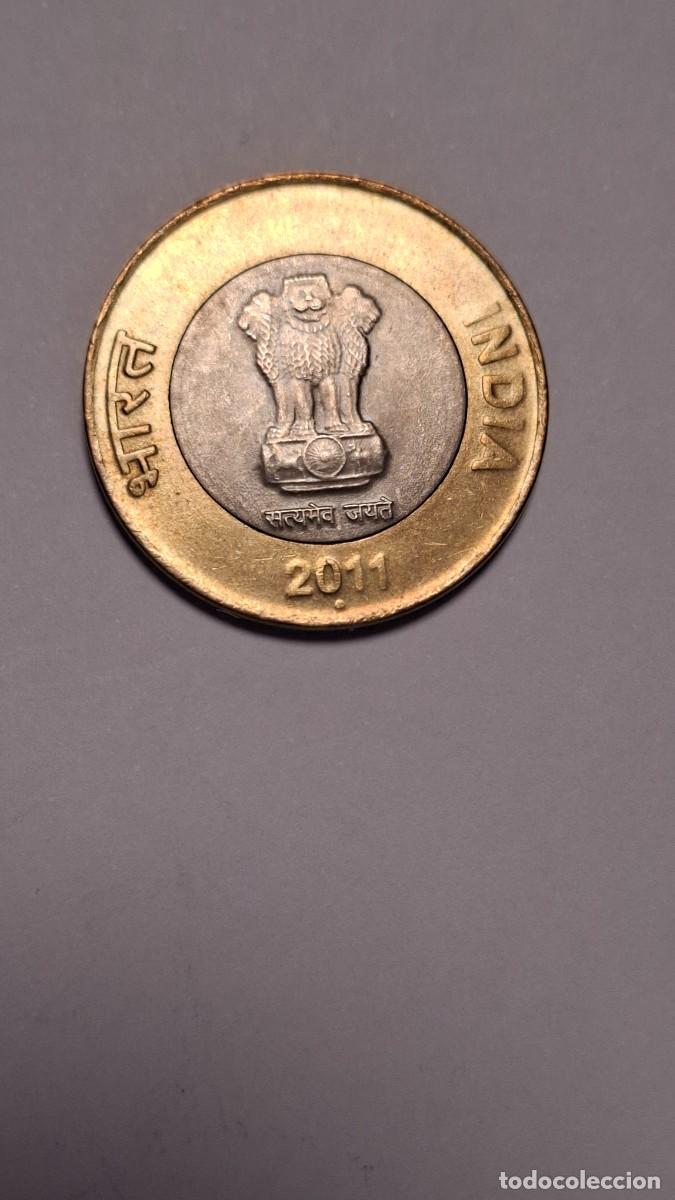 Monedas antiguas de Asia: MONEDA DE INDIA DE 10 RUPPIAS DE 2011 - Foto 1