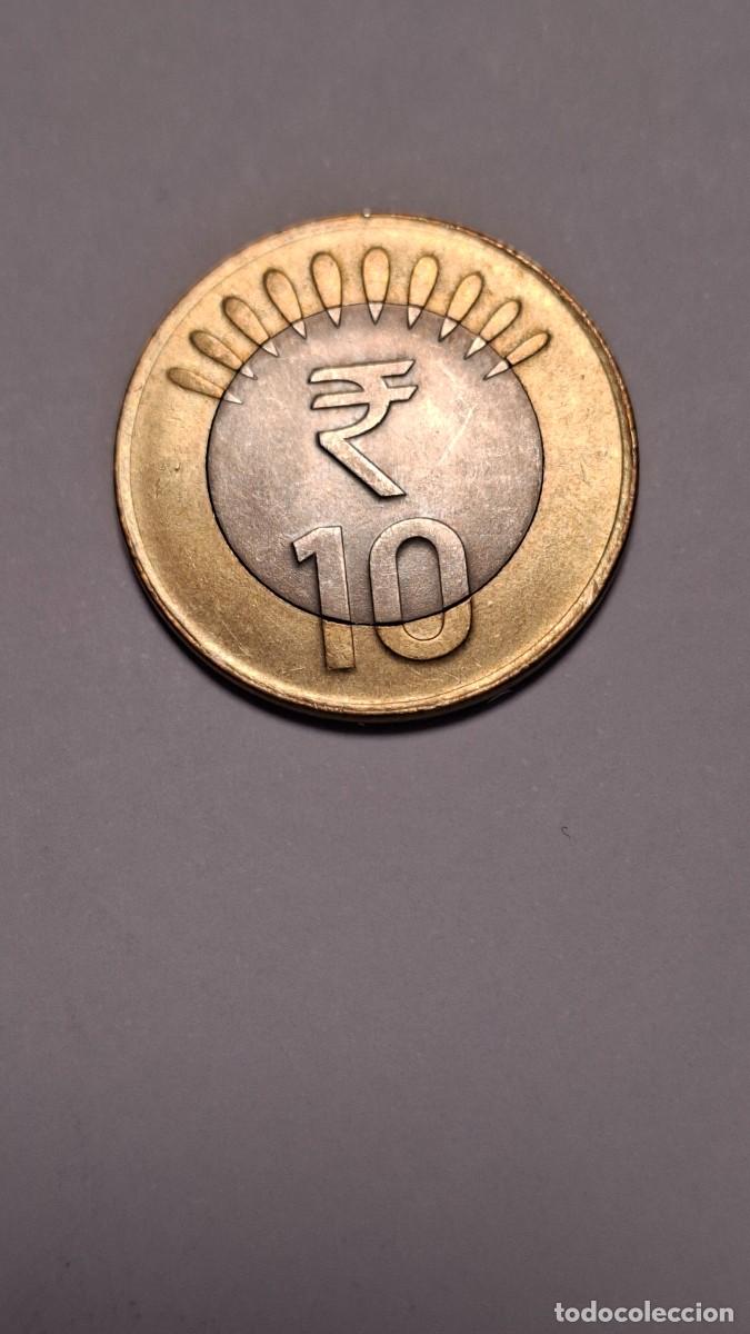 Monedas antiguas de Asia: MONEDA DE INDIA DE 10 RUPPIAS DE 2011 - Foto 2