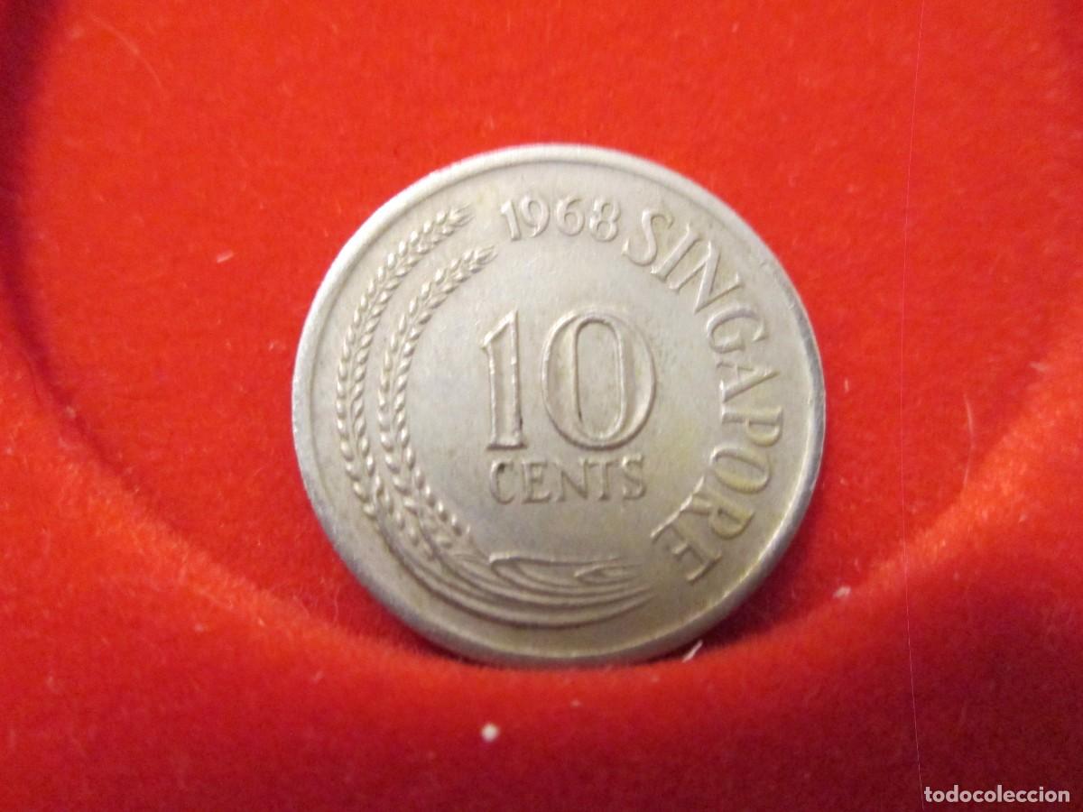 Monedas antiguas de Asia: 10 cents singapur 1966 - Foto 3