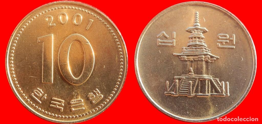 Monedas antiguas de Asia: 10 WON 2001 COREA DEL SUR KOREA-120961 - Foto 1
