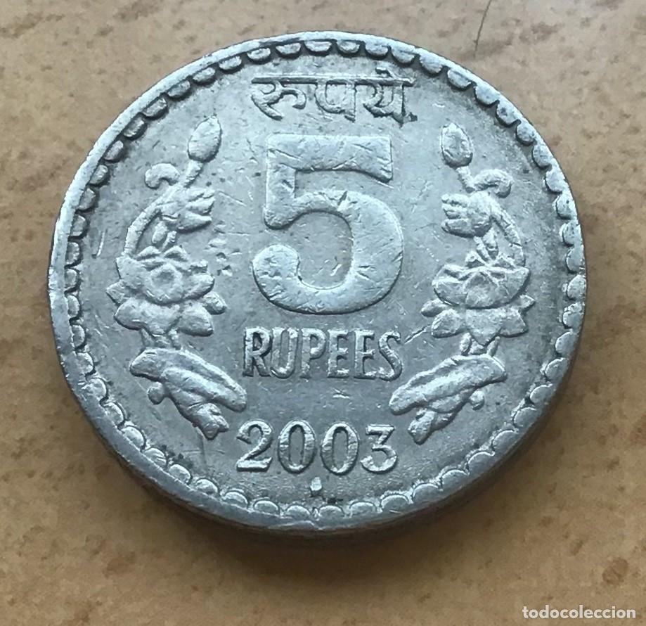 Monedas antiguas de Asia: 5 rupias de India. A&ntilde;o 2003 - Foto 1