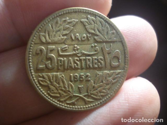 Monedas antiguas de Asia: L&Iacute;BANO - 25 PIASTRAS A&Ntilde;O 1952 - Foto 2