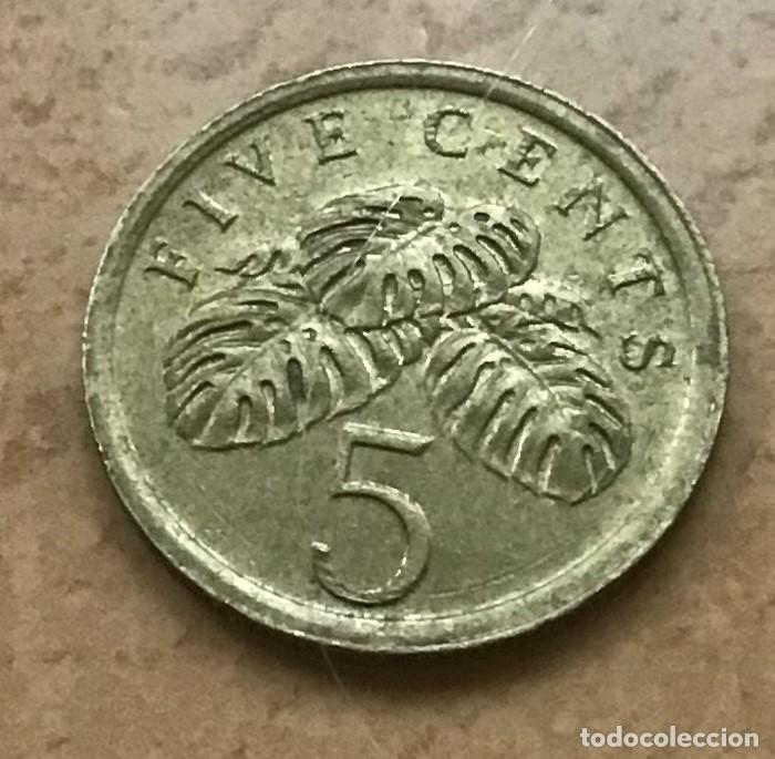 Monedas antiguas de Asia: 5 centavos de Singapur. A&ntilde;o 1987 - Foto 1