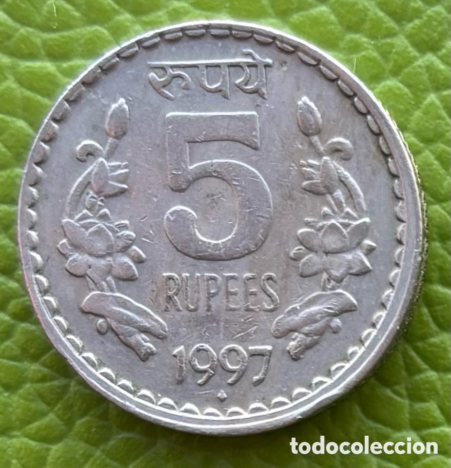 Monedas antiguas de Asia: INDIA. 5 RUPIAS. 1997. - Foto 2