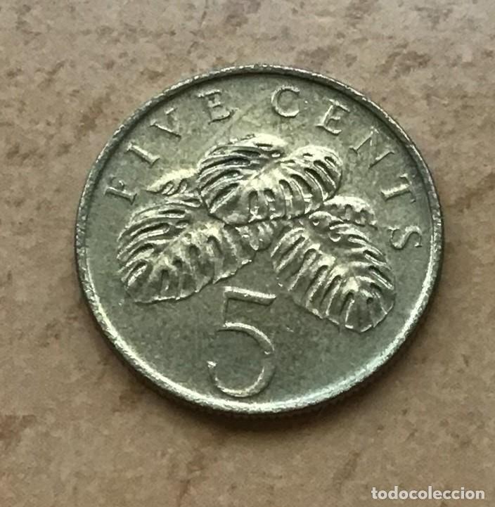 Monedas antiguas de Asia: 5 centavos de Singapur. A&ntilde;o 1997 - Foto 1