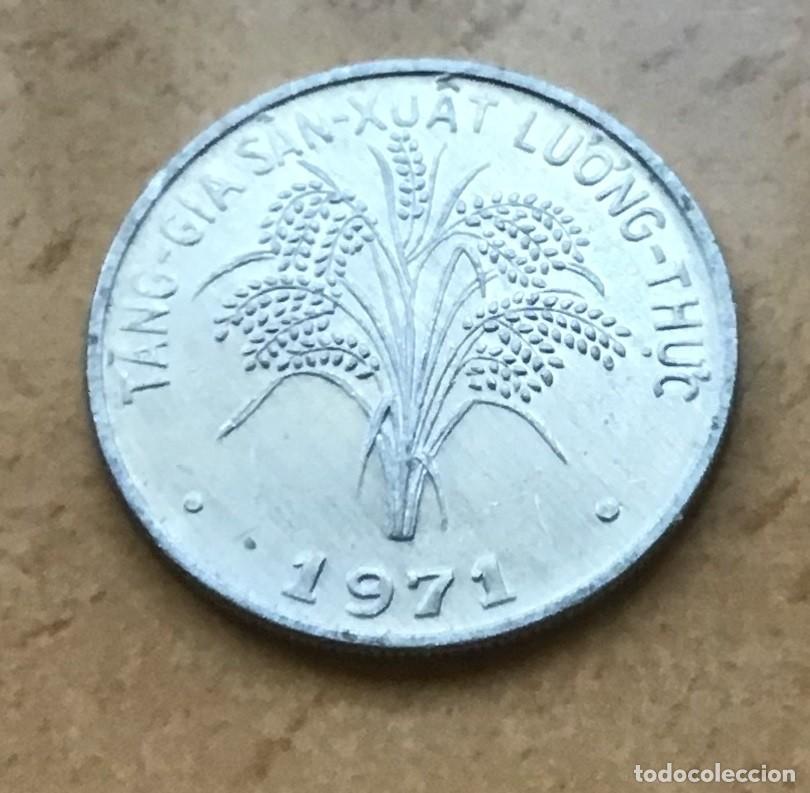 Monedas antiguas de Asia: 1 dong conmemorativo de Vietnam. FAO. A&ntilde;o 1971