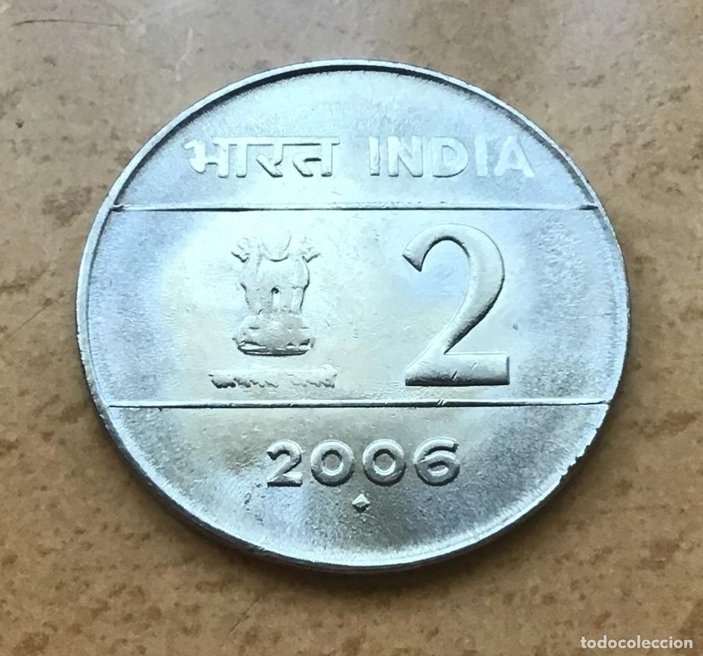 Monedas antiguas de Asia: 2 rupias de India. A&ntilde;o 2006 - Foto 1