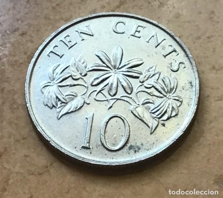 Monedas antiguas de Asia: 10 centavos de Singapur. A&ntilde;o 1993 - Foto 1