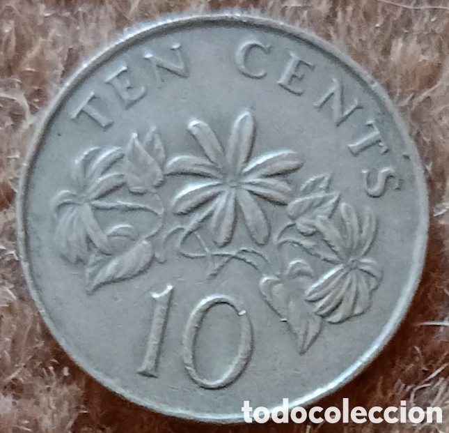 Monedas antiguas de Asia: Singapur 1987 - Moneda de 10 c&eacute;ntimos - Foto 2