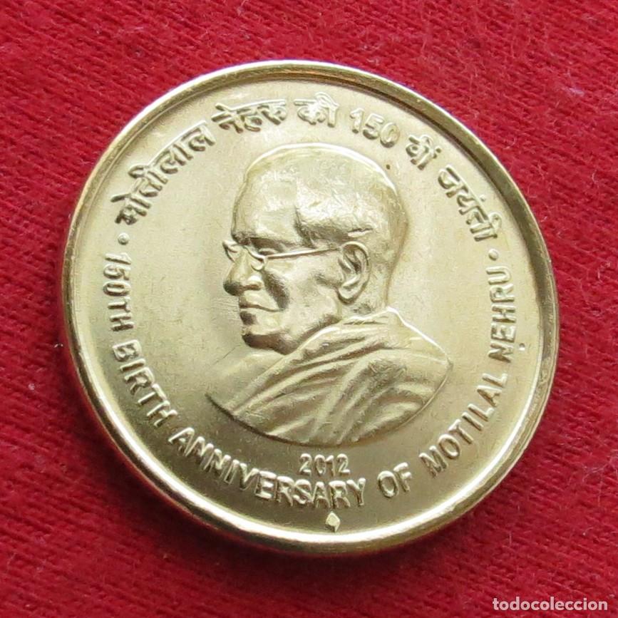 Monedas antiguas de Asia: India 5 rupees 2012 Nehru - Foto 1