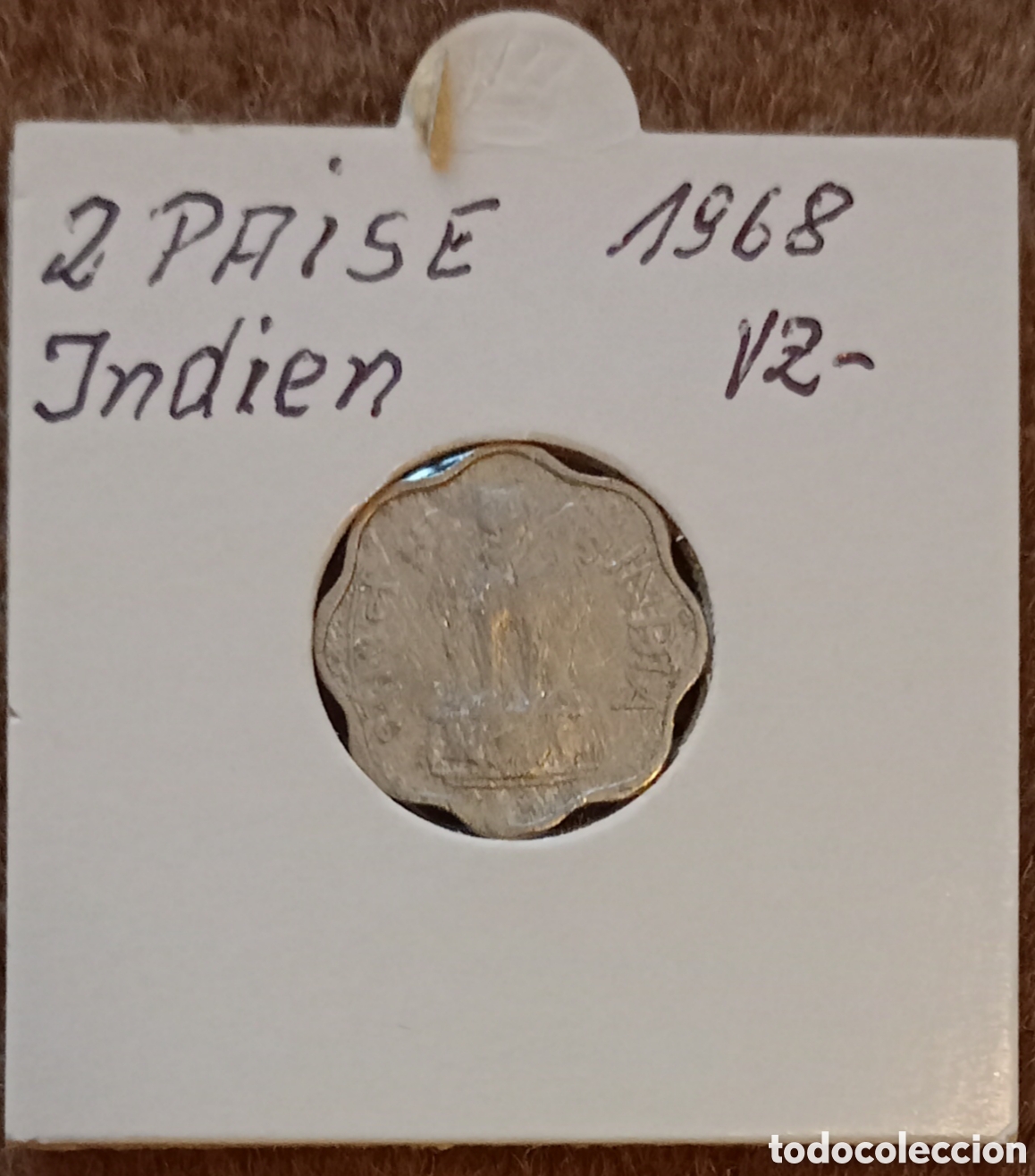 Monedas antiguas de Asia: India 1968 - Moneda de 2 paise - Foto 2