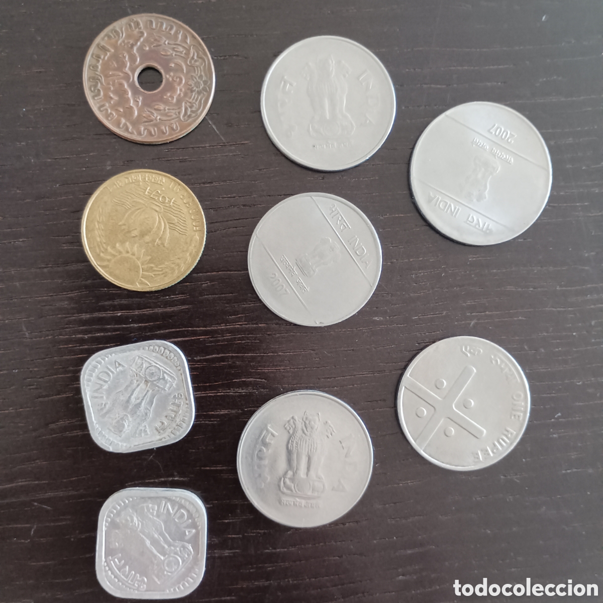 Monedas antiguas de Asia: India. Lote 9 monedas - Foto 2