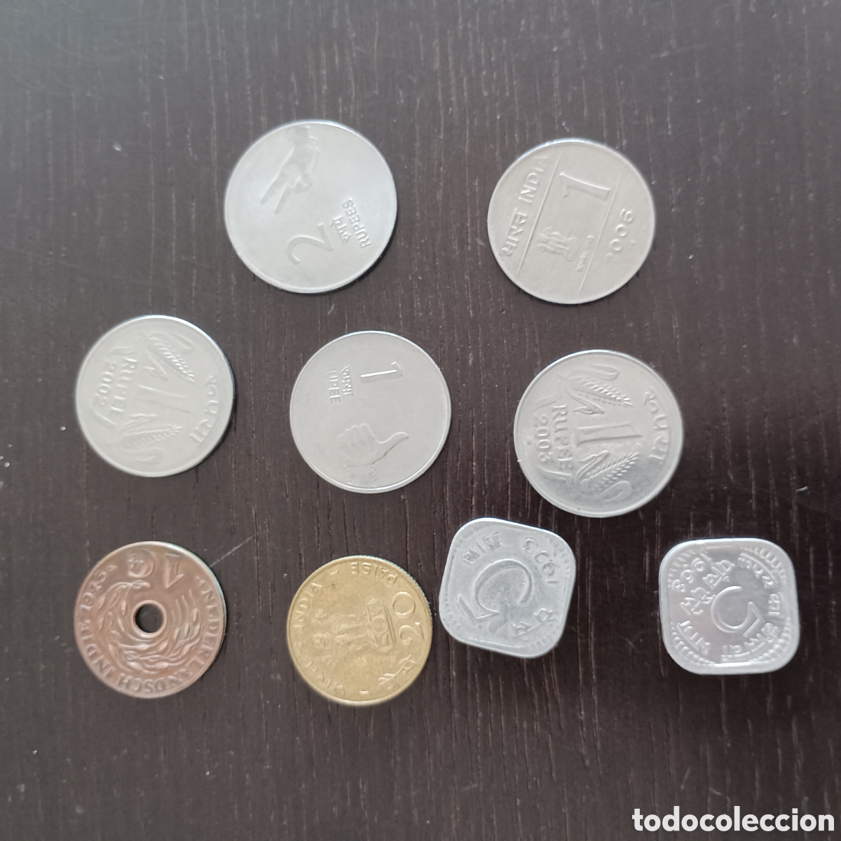 Monedas antiguas de Asia: India. Lote 9 monedas - Foto 1