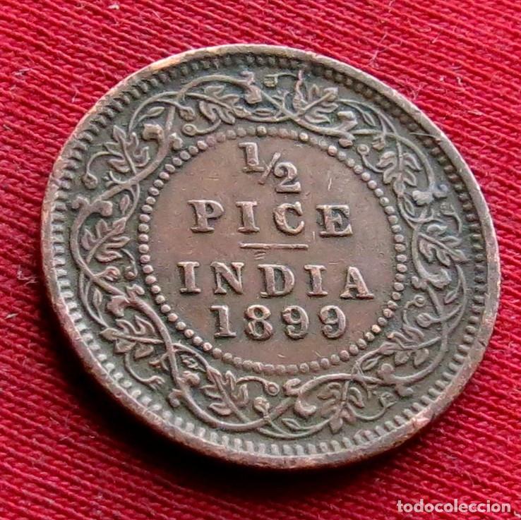 Monedas antiguas de Asia: India 1/2 pice 1899 , - Foto 1