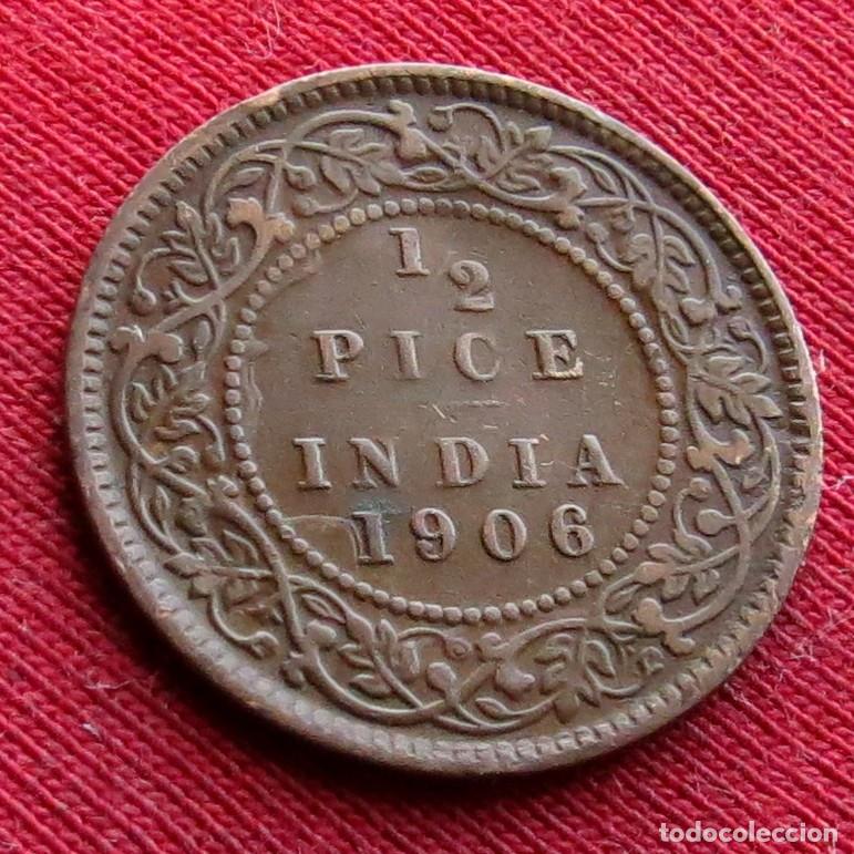 Monedas antiguas de Asia: India 1/2 pice 1906 , - Foto 1