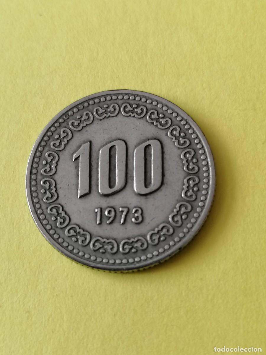 Monedas antiguas de Asia: Moneda, Corea del Sur, 1973, 100 won, , MBC - Foto 2