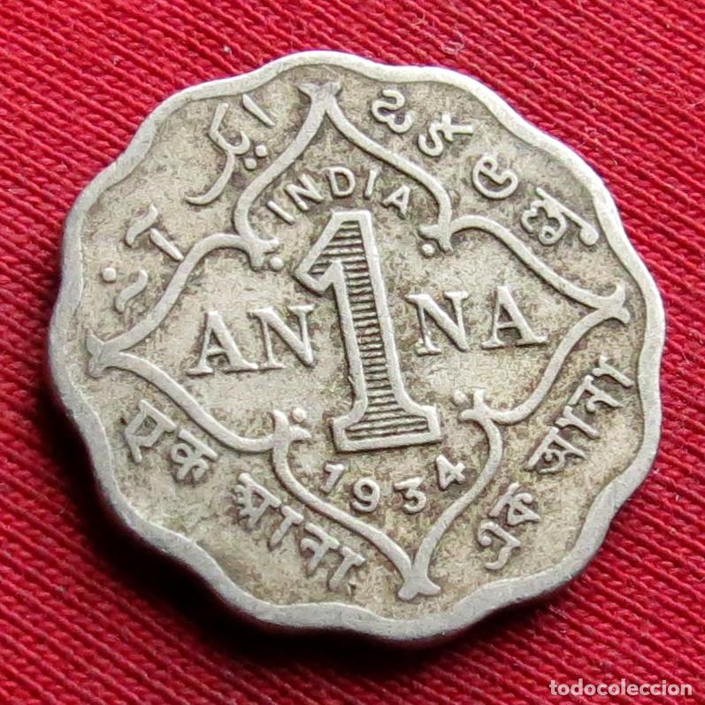 Monedas antiguas de Asia: India 1 anna 1934 ,, - Foto 1