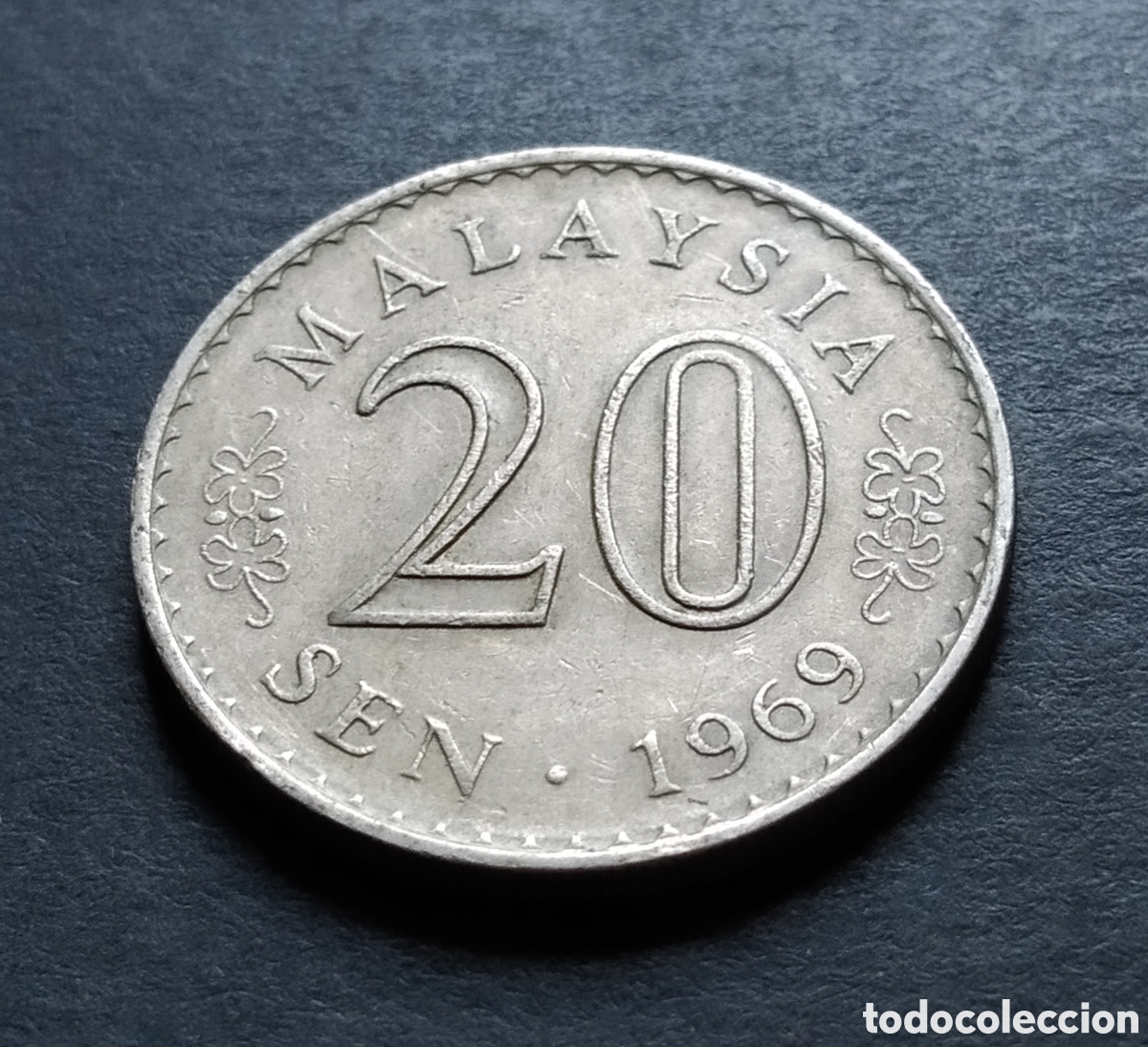 Monedas antiguas de Asia: MONEDA - MALASIA 20 SEN 1969 - Foto 3