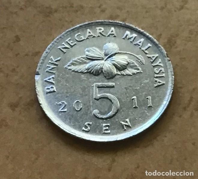 Monedas antiguas de Asia: 5 sen de Malasia. A&ntilde;o 2011 - Foto 1