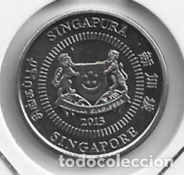 Monedas antiguas de Asia: Singapur. 2013. Moneda de 10 C&eacute;ntimos. - Foto 1