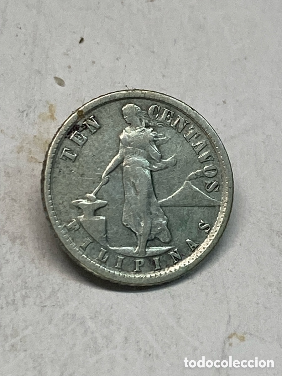 Monedas antiguas de Asia: Moneda de plata 10 c&eacute;ntimos 1938 X52 - Foto 2